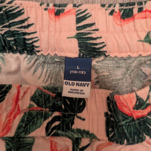 Striped and Tropical Print Girls Shorts Set - Picture 2 of 3